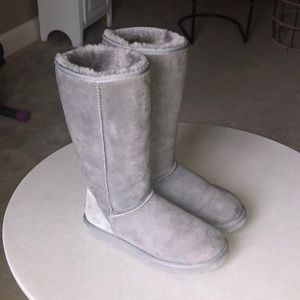 Tall Grey Ugg Boot